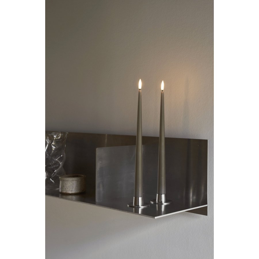 ester & erik Lysestage 2 stk. H2,3 cm, B�rstet S�lv