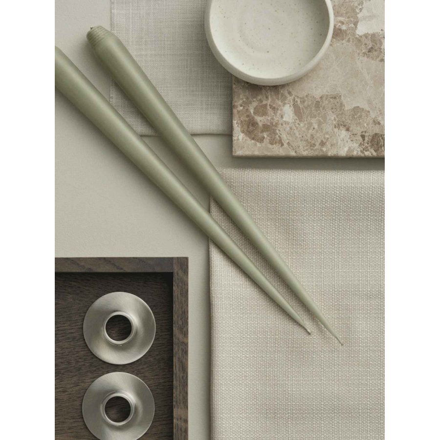 ester & erik Lysestage 2 stk. H2,3 cm, B�rstet S�lv