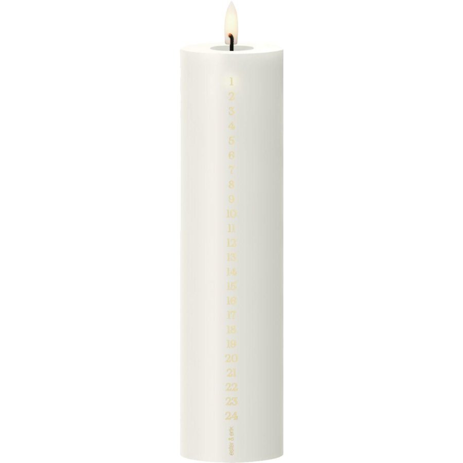 ester & erik LED kalenderlys m. Fjernbetjening �6/H24,5 cm, Silky