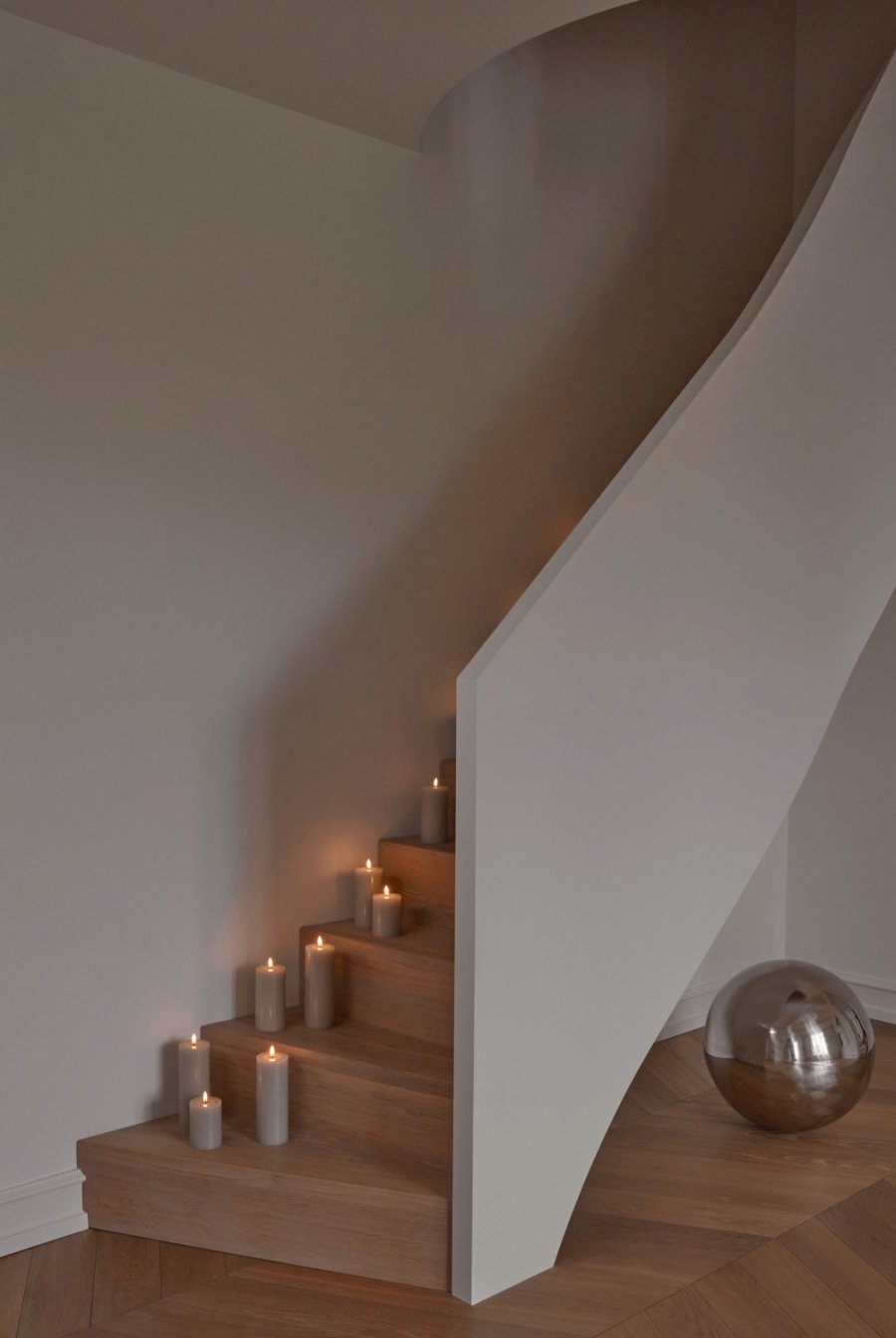 ester & erik Bloklys LED �7,5/H15 cm, Linen Grey