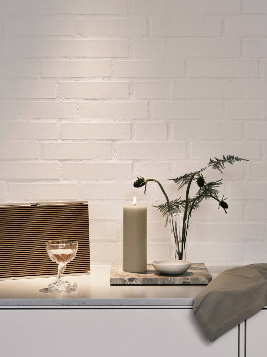 ester & erik Bloklys LED �7,5/H20 cm, Linen Grey