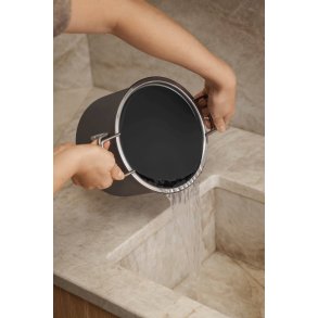 Eva Trio Grey Line Gryde m. Keramisk Slip-Let Belægning 16 cm/2,5 L, Grå
