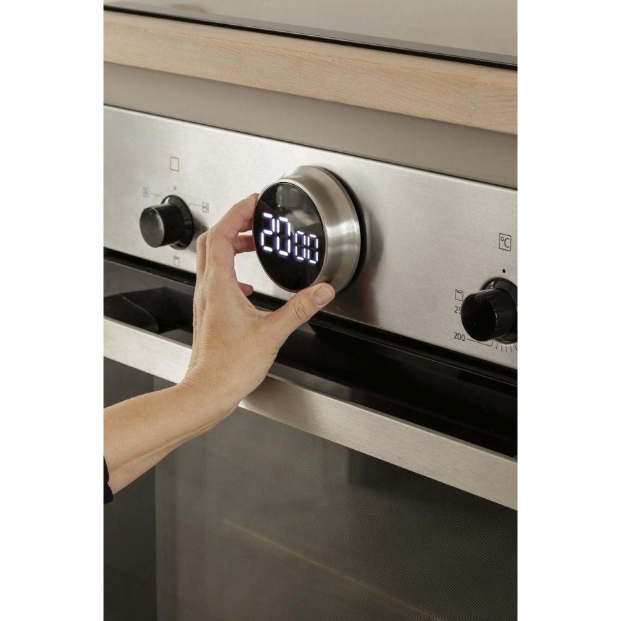 Eva Solo Magnetischer Timer 9 cm, Gebrsteter Stahl