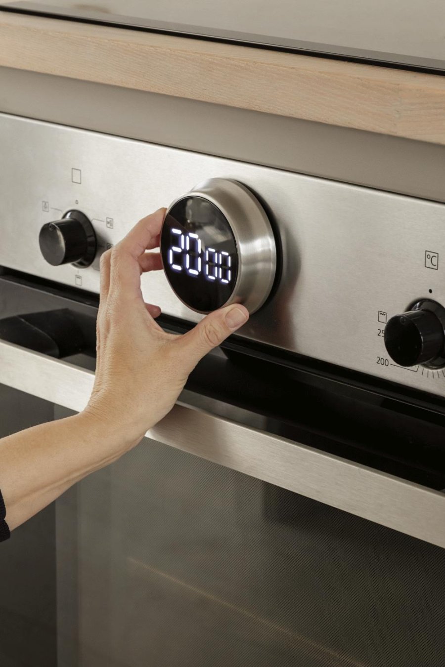 Eva Solo Magnetischer Timer 9 cm, Gebrsteter Stahl