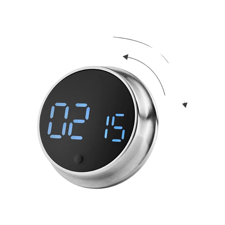 Eva Solo Magnetischer Timer 9 cm, Gebrsteter Stahl