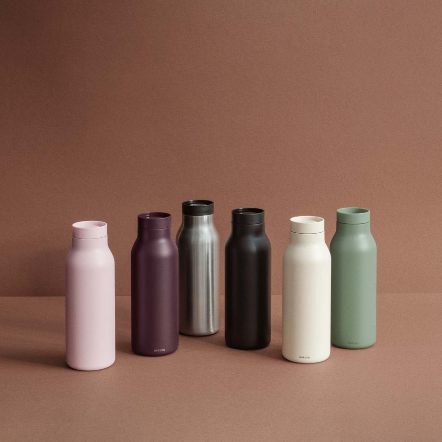 Eva Solo Urban To Go Thermoflasche 0,5 L, Schwarz/Stahl