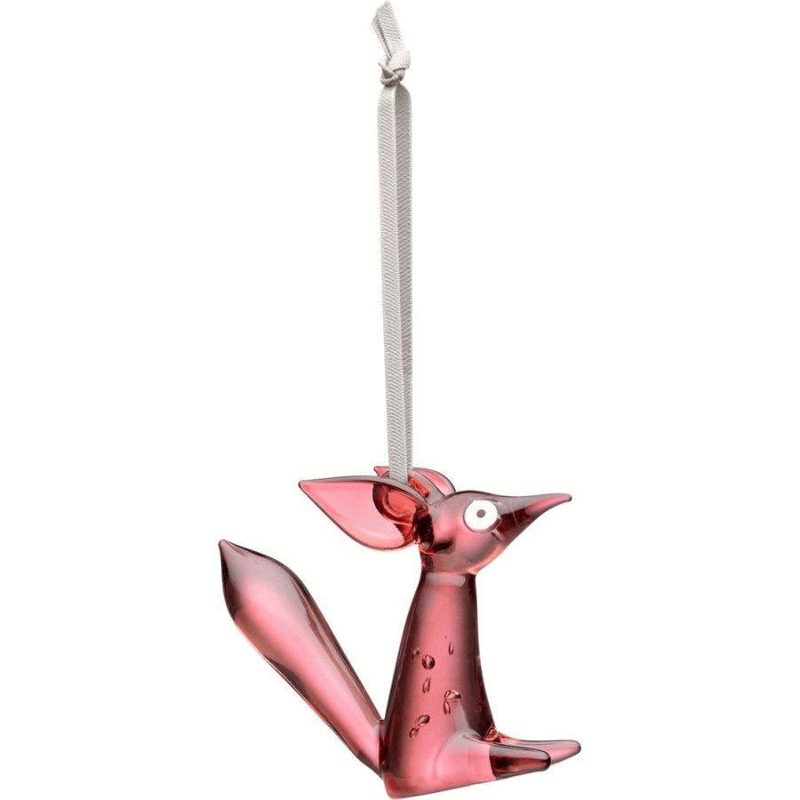 Iittala Vulpes Ornament Siddende 8 cm, Cherry