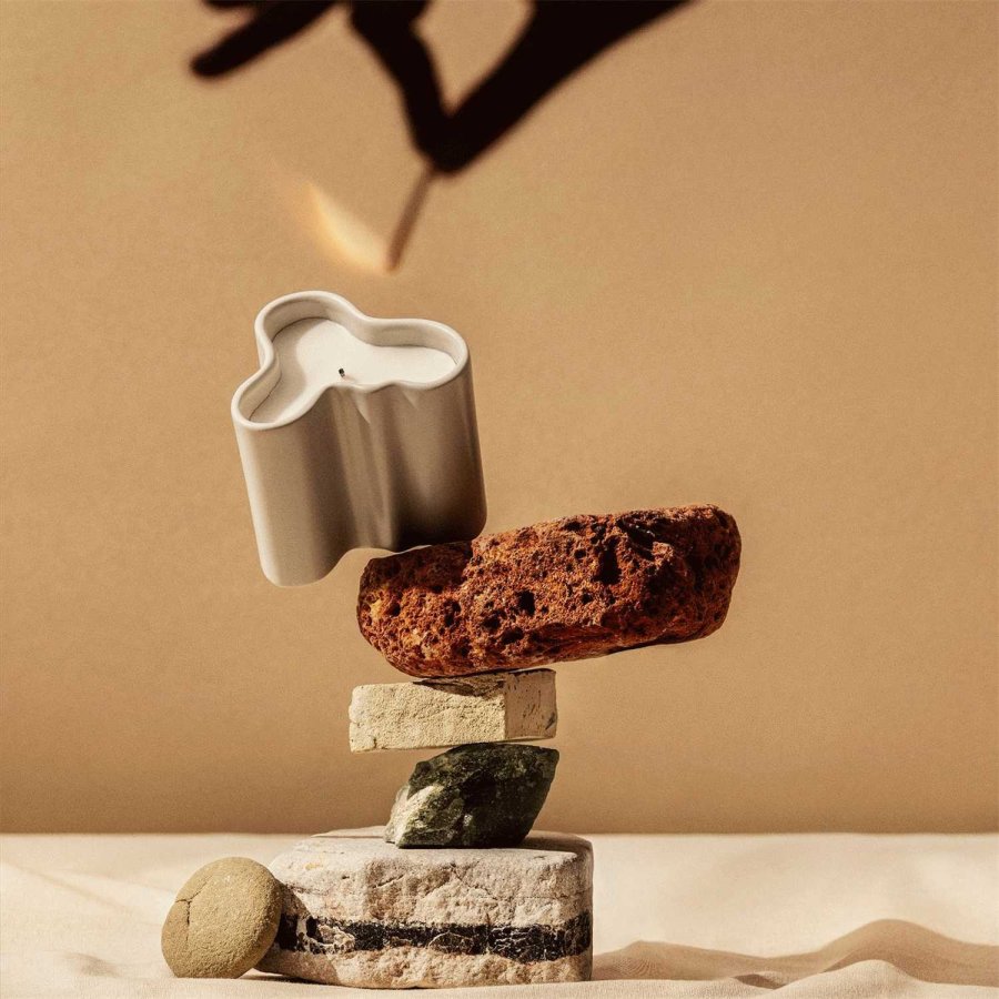 Iittala Aalto Duftlys H8 cm, Sand