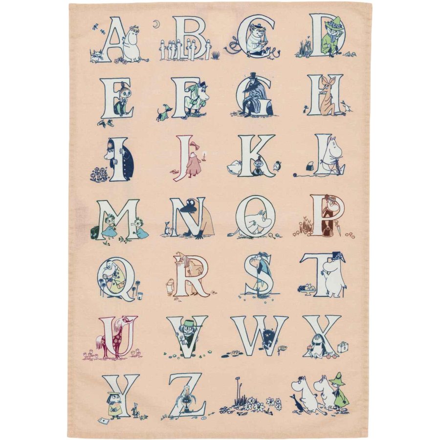 Moomin Arabia Mumi K�kkenh�ndkl�de 2 stk. 50x70 cm, Alfabet
