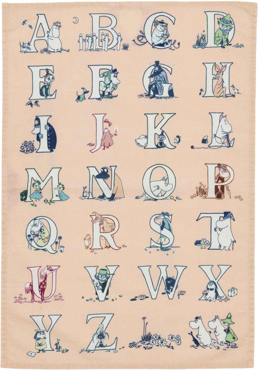 Moomin Arabia Mumi K�kkenh�ndkl�de 2 stk. 50x70 cm, Alfabet