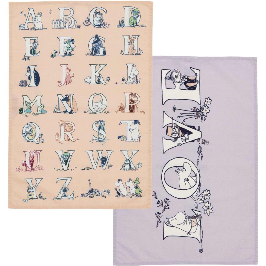 Moomin Arabia Mumi K�kkenh�ndkl�de 2 stk. 50x70 cm, Alfabet
