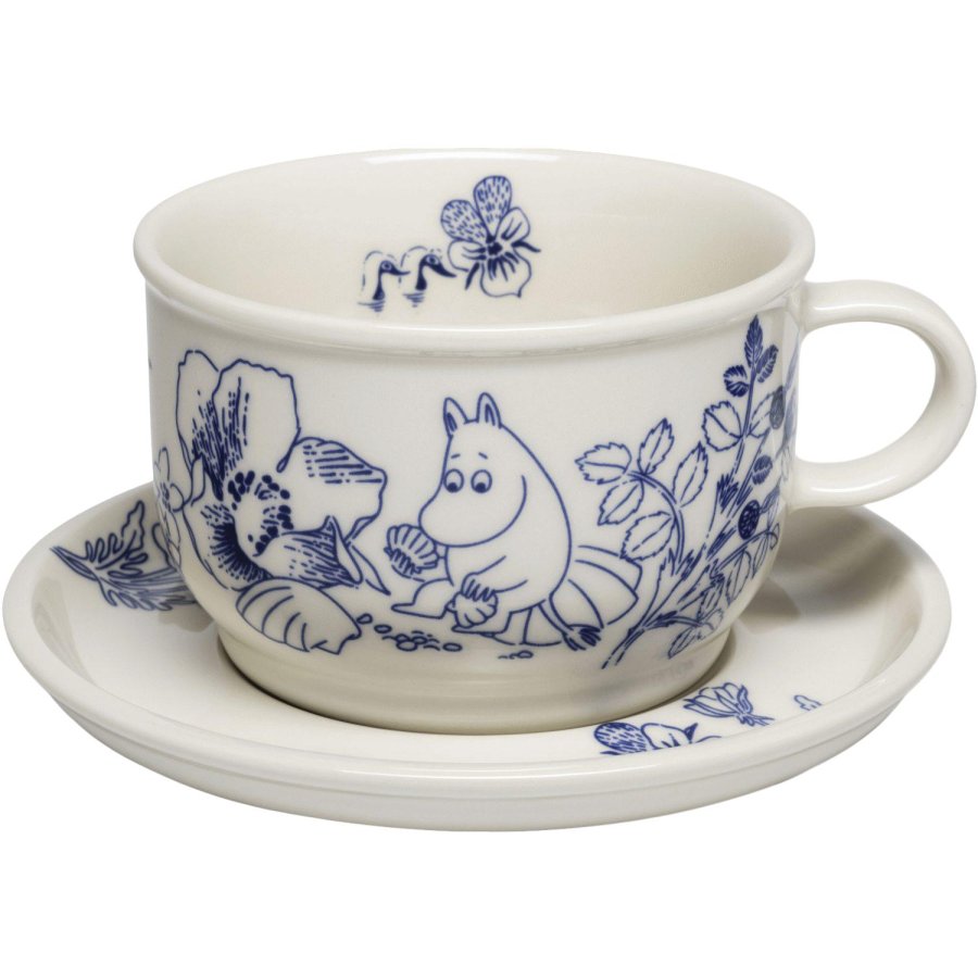 Moomin Arabia Mumin Haru Tasse mit Untertasse 30 cl, Blau