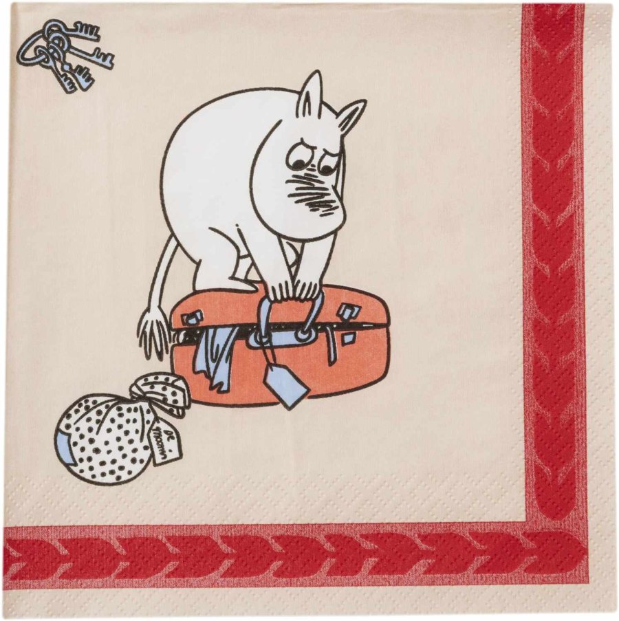 Moomin Arabia Mumin Papierserviette 33x33 cm, Bereit F&uuml;r Den Urlaub