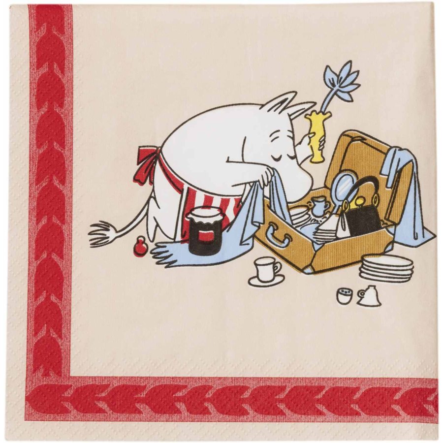 Moomin Arabia Mumin Papierserviette 33x33 cm, Bereit F&uuml;r Den Urlaub