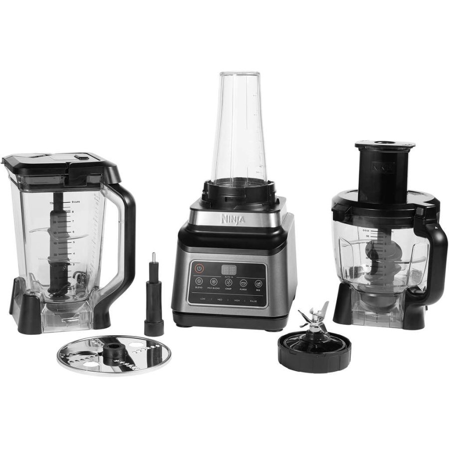 Ninja 3-i-1 Foodprocessor, Sort/Rustfrit Stl