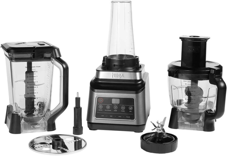 Ninja 3-i-1 Foodprocessor, Sort/Rustfrit Stl