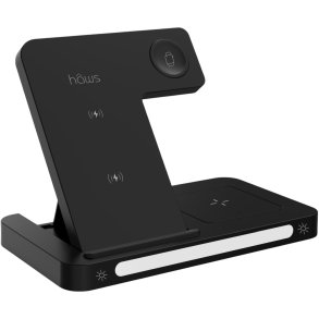 H�ws 3-in-1 faltbares kabelloses Ladeger�t mit Nachtlicht