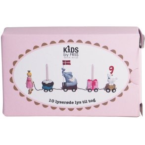 KIDS by FRIIS Kertelys 10 stk. Ø1,2/H11 cm, Lyserød