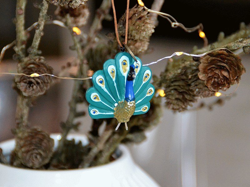 KIDS by FRIIS Hängedeko Pfau 8 cm