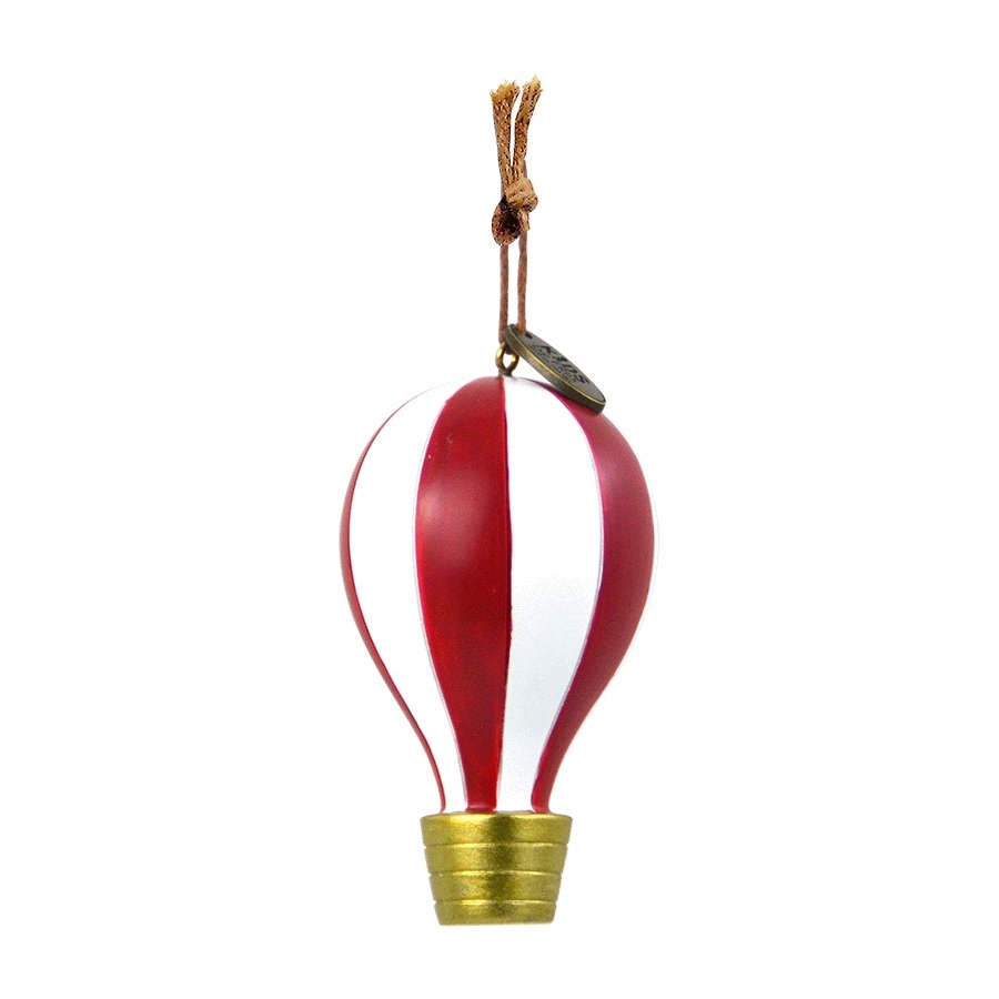 KIDS by FRIIS Hängedeko Heißluftballon 7 cm, Rot/Weiß