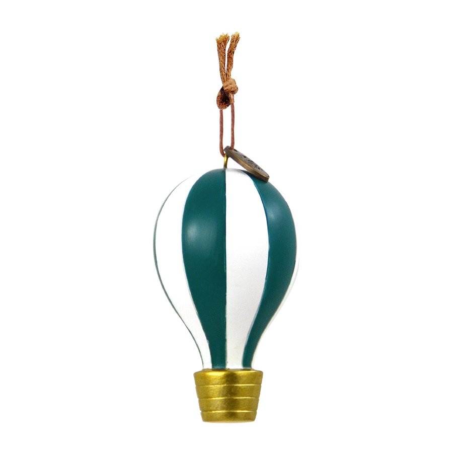 KIDS by FRIIS Hängedeko Heißluftballon 7 cm, Grün/Weiß