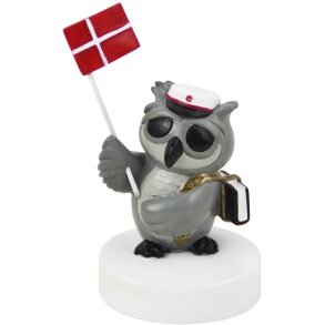 KIDS by FRIIS Ugle m. Studenterhue & Bog H7 cm, Rd