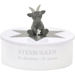 KIDS by FRIIS Smykkeskrin Stenbukken 14,5 cm, Hvid