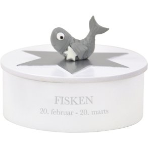 KIDS by FRIIS Smykkeskrin Fisken 14,5 cm, Hvid