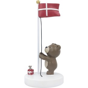 KIDS by FRIIS Bordflag Bamse m. Mus & Gave H14,5 cm