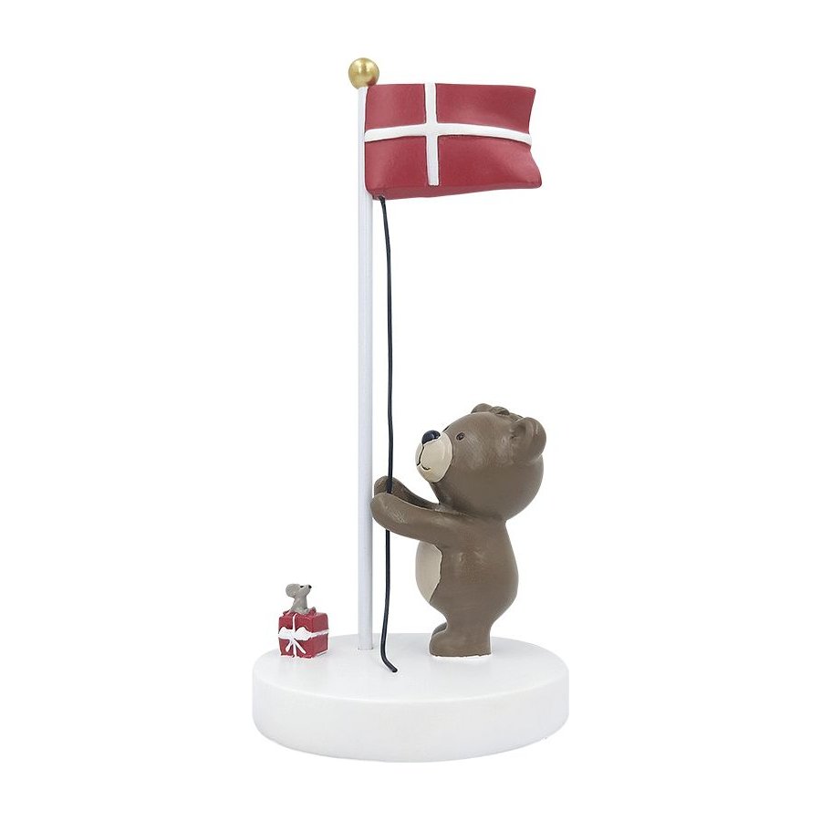 KIDS by FRIIS Bordflag Bamse m. Mus & Gave H14,5 cm