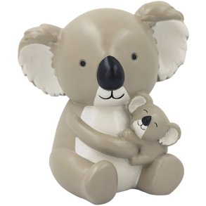 KIDS by FRIIS Spareb�sse Mor og Barn Koala H11 cm, Beige/Hvid