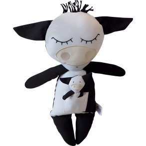 KIDS by FRIIS Stofdukke Ko m. Baby 35 cm