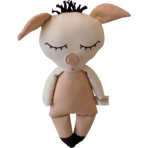 KIDS by FRIIS Stofdukke Gris m. Rangle 19 cm