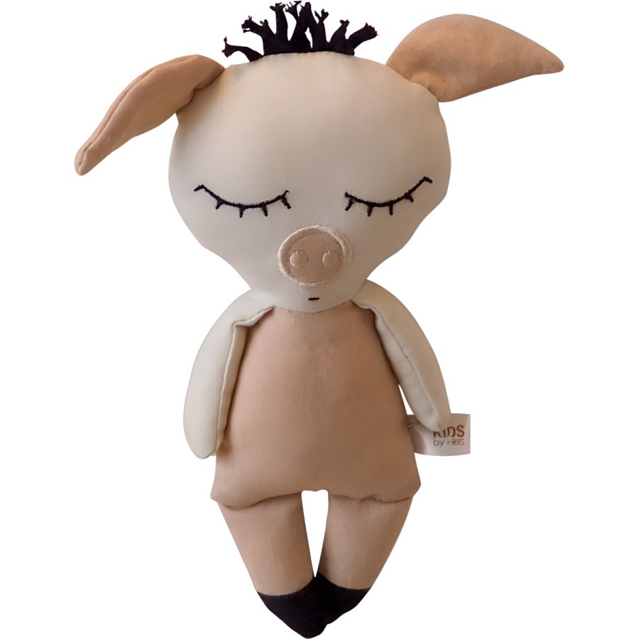 KIDS by FRIIS Stofdukke Gris m. Rangle 19 cm
