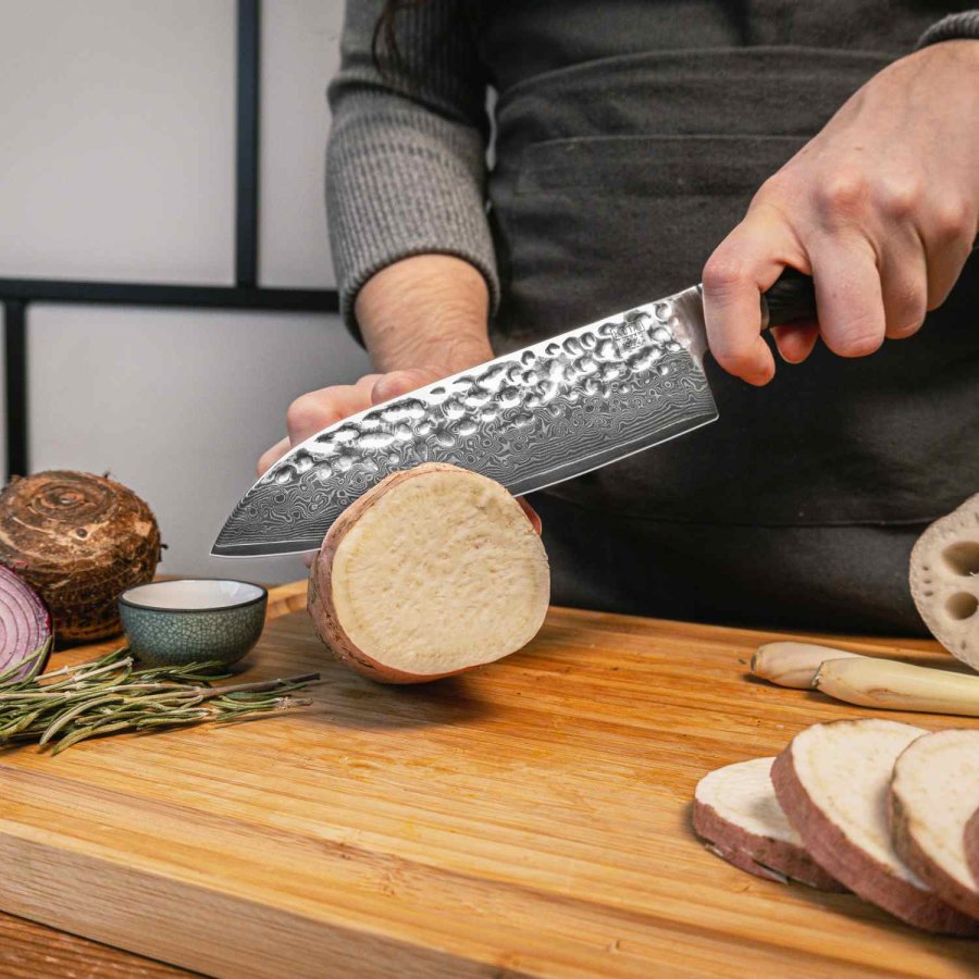 KOTAI Pakka Damascus Santoku Messer 18 cm, Pakka-Baum