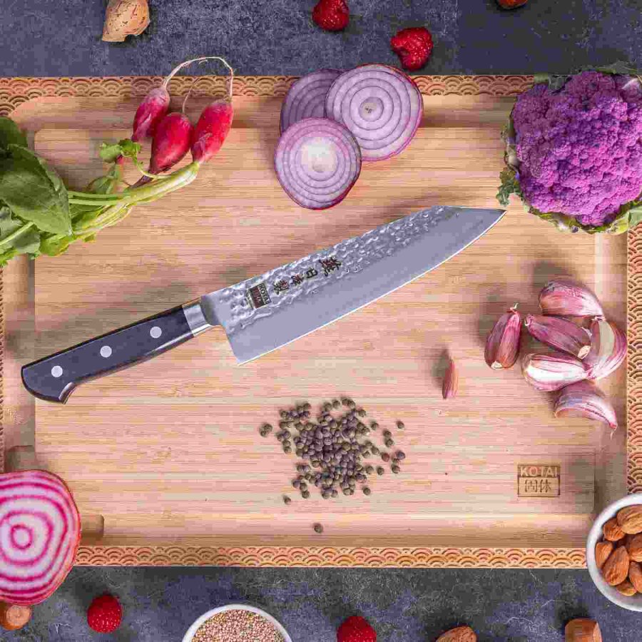 KOTAI Tsubame Santoku Messer 18 cm, Pakka-Baum
