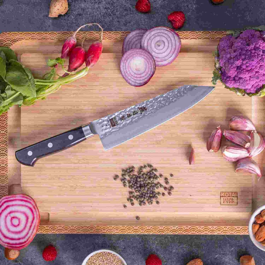 KOTAI Tsubame Santoku Messer 18 cm, Pakka-Baum