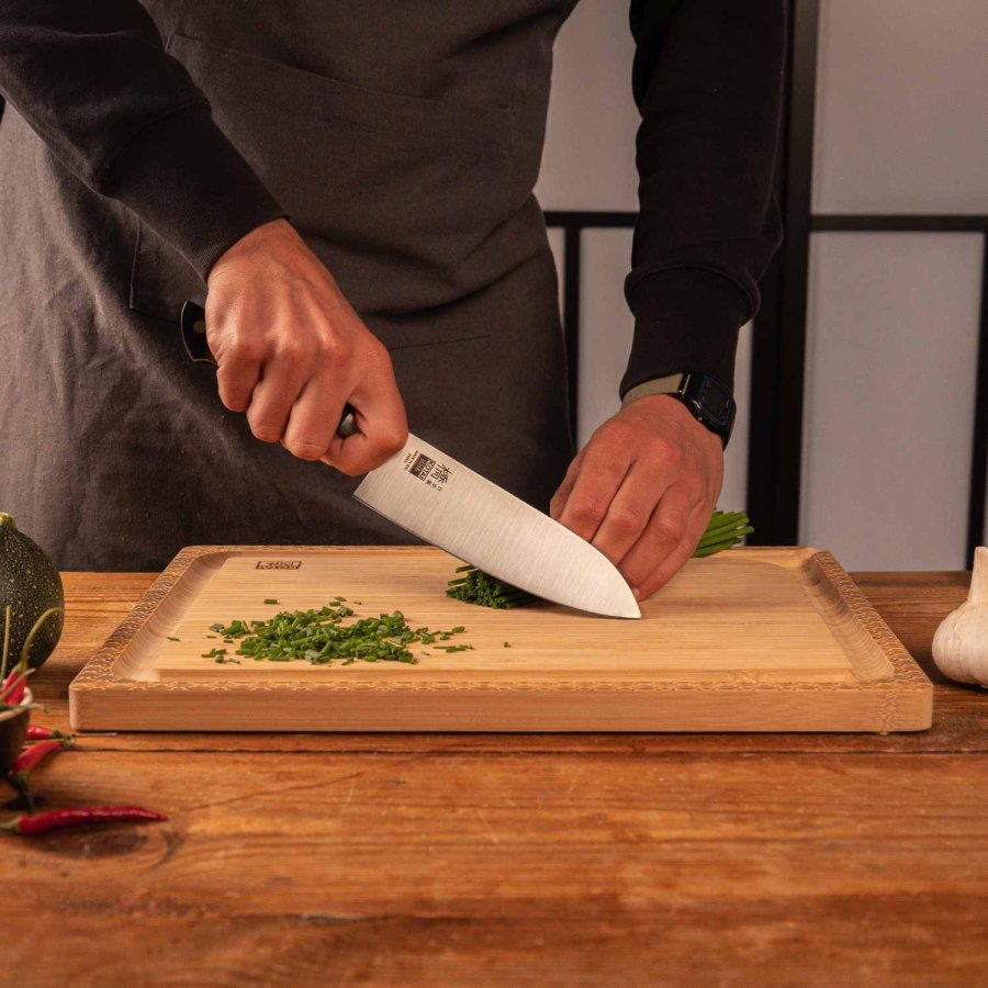 KOTAI Hashi Classic Santoku Messer 17 cm, Pakka-Baum