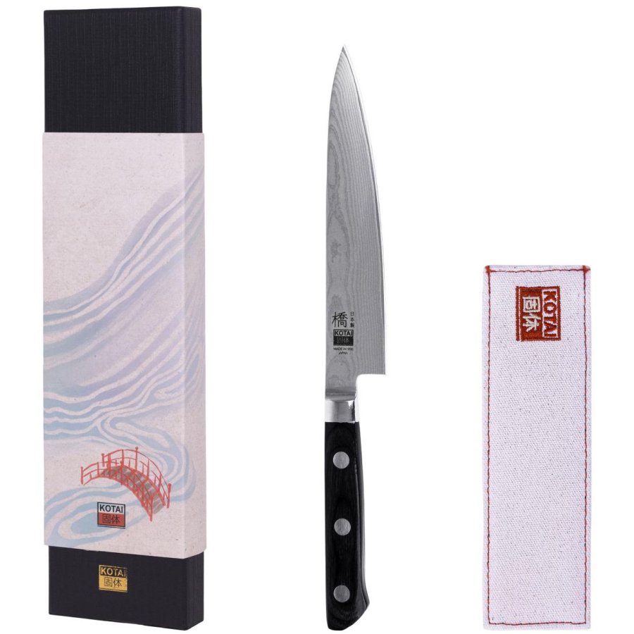 KOTAI Hashi Damascus Universalmesser 15 cm, Pakka-Baum