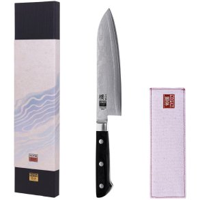 KOTAI Hashi Damascus Santoku Messer 18 cm, Pakka-Baum