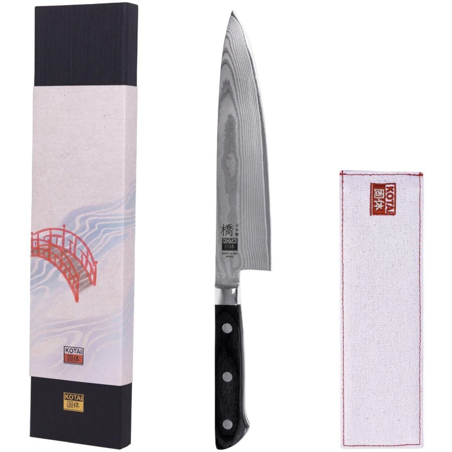 KOTAI Hashi Damascus Gyuto Kochmesser 20 cm, Pakka-Baum