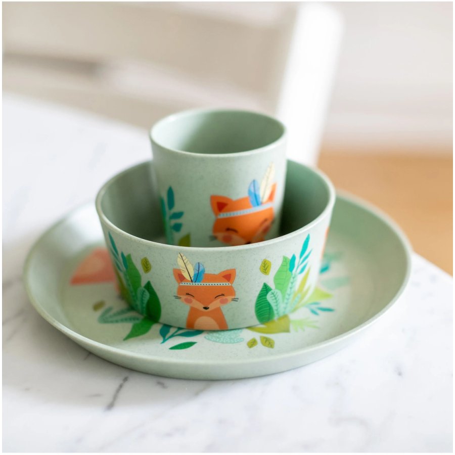 Koziol CONNECT HARRY Kindergeschirr-Set, Organic Green