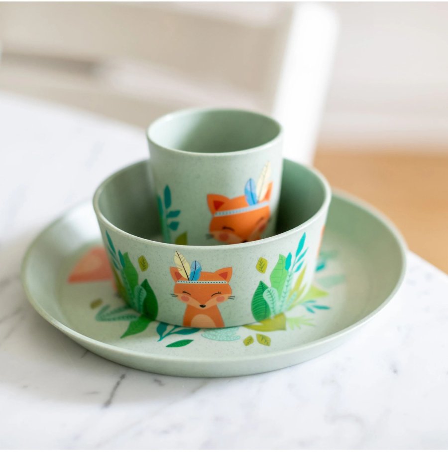 Koziol CONNECT HARRY Kindergeschirr-Set, Organic Green