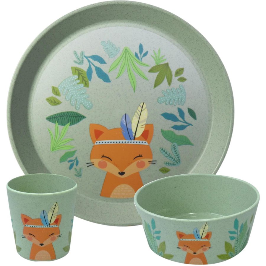 Koziol CONNECT HARRY Kindergeschirr-Set, Organic Green