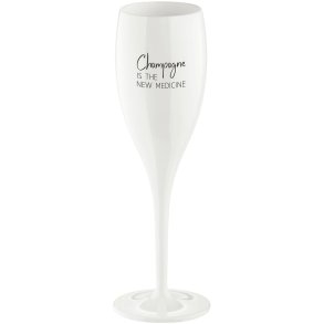 Koziol CHEERS No. 1 The New Medicine Champagneglas 10 cl, Cotton White