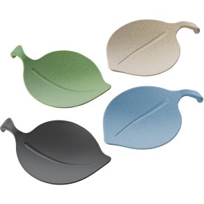 Koziol LEAF-ON Serveringssk�l 4 stk 14,3 cm, Nature Desert Sand/Ash Grey/Leaf Green