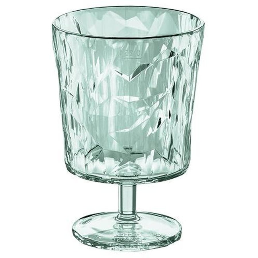 Koziol CLUB LIGHT Wijnglas 25 cl, Transparent Eucalyptus Green
