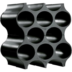 Koziol SET-UP Weinregal 36,4x35,3 cm, Cosmos Black