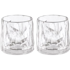 Koziol CLUB No. 2 Whiskeyglas 2er Set 25 cl, Crystal Clear