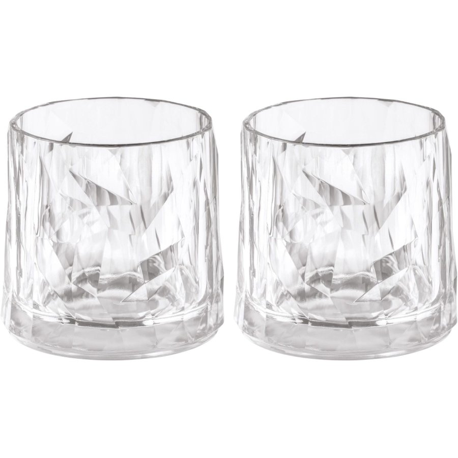 Koziol CLUB No. 2 Whiskeyglas 2er Set 25 cl, Crystal Clear